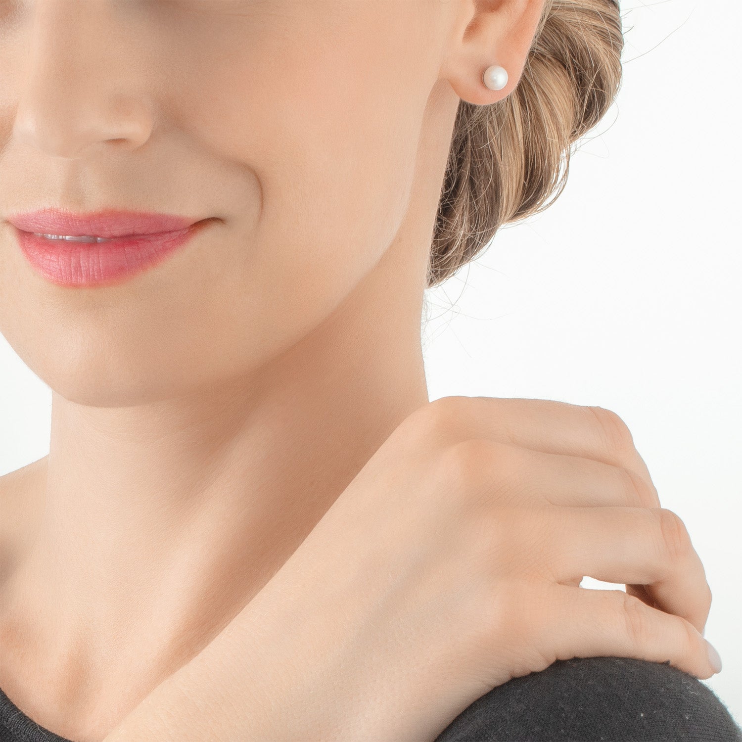 Boucles d'oreilles classiques Perle d'eau douce or