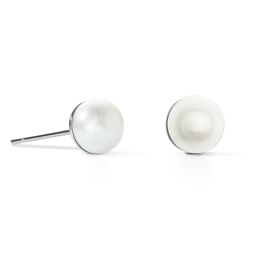 Boucles d'oreilles classiques Perle d'eau douce argent