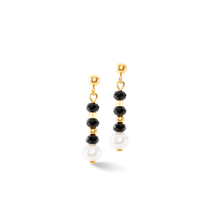 Boucles d'oreilles Mystic Pearl or-noir