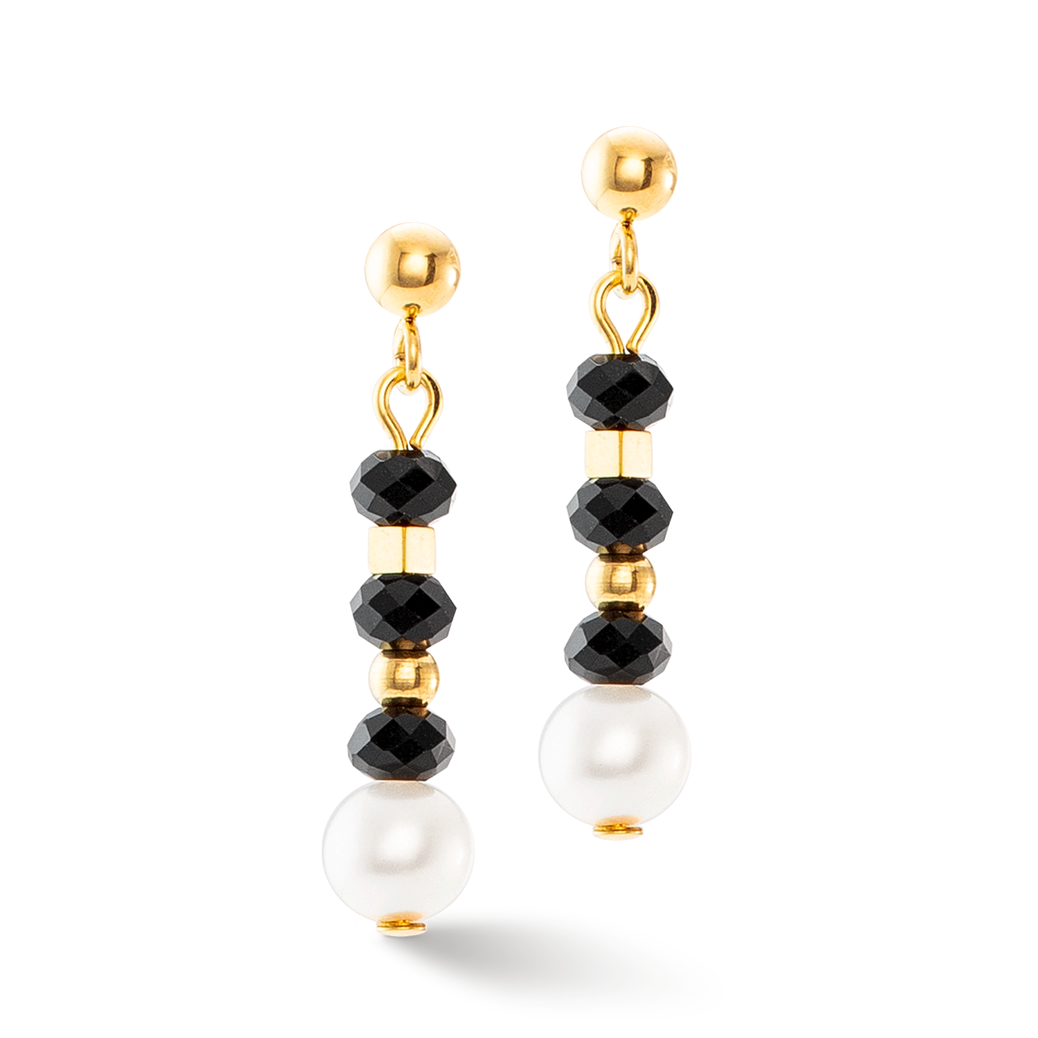 Boucles d'oreilles Mystic Pearl or-noir