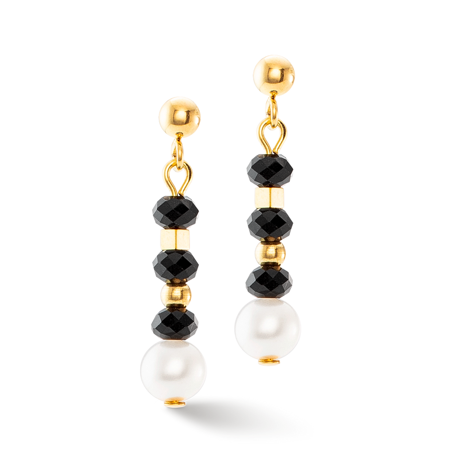 Boucles d'oreilles Mystic Pearl or-noir