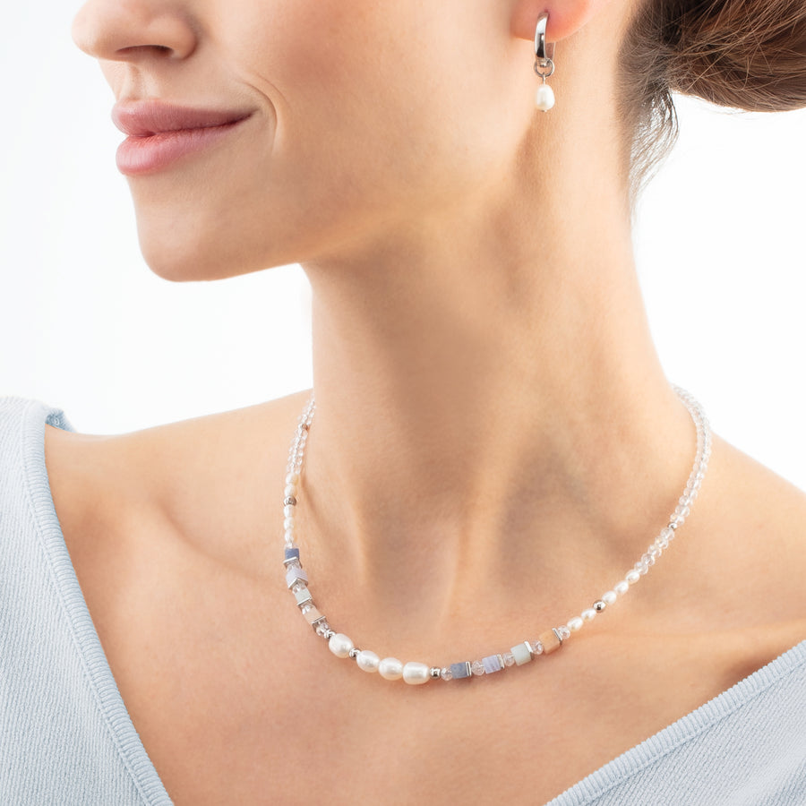Collier Cosmic Pearls soft argent