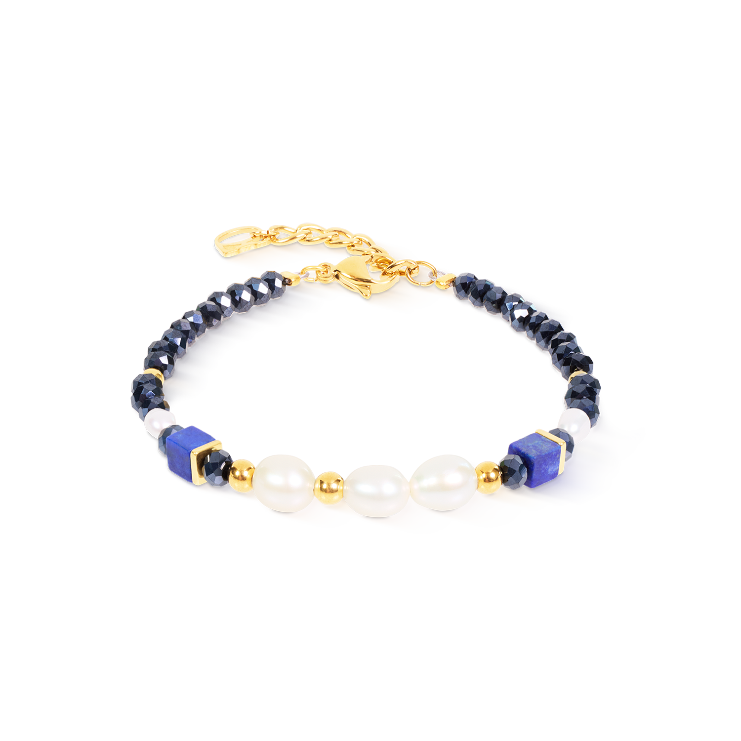 Bracelet Cosmic Pearls Midnight doré