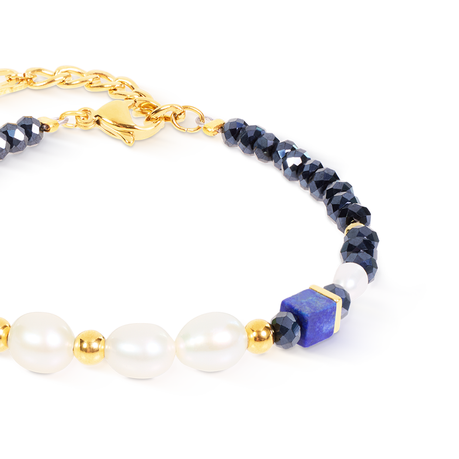 Bracelet Cosmic Pearls Midnight doré