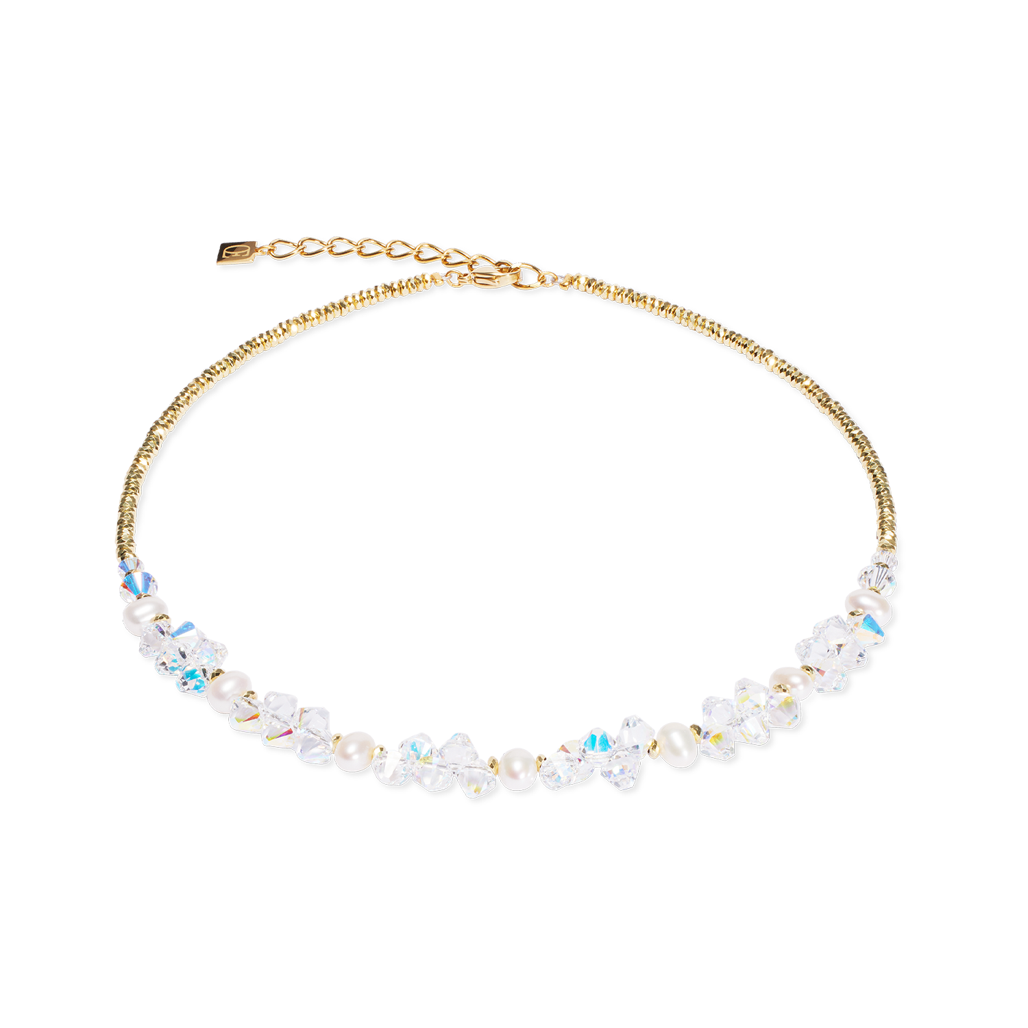 Collier Dancing Crystals & Pearls or