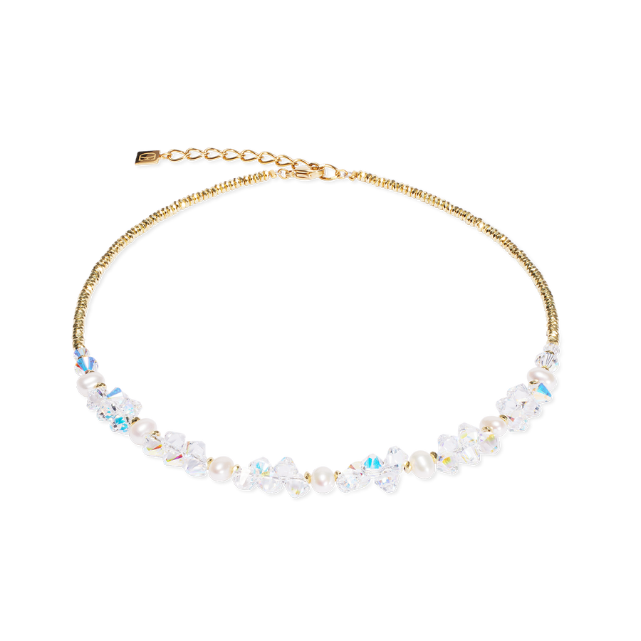 Collier Dancing Crystals & Pearls or