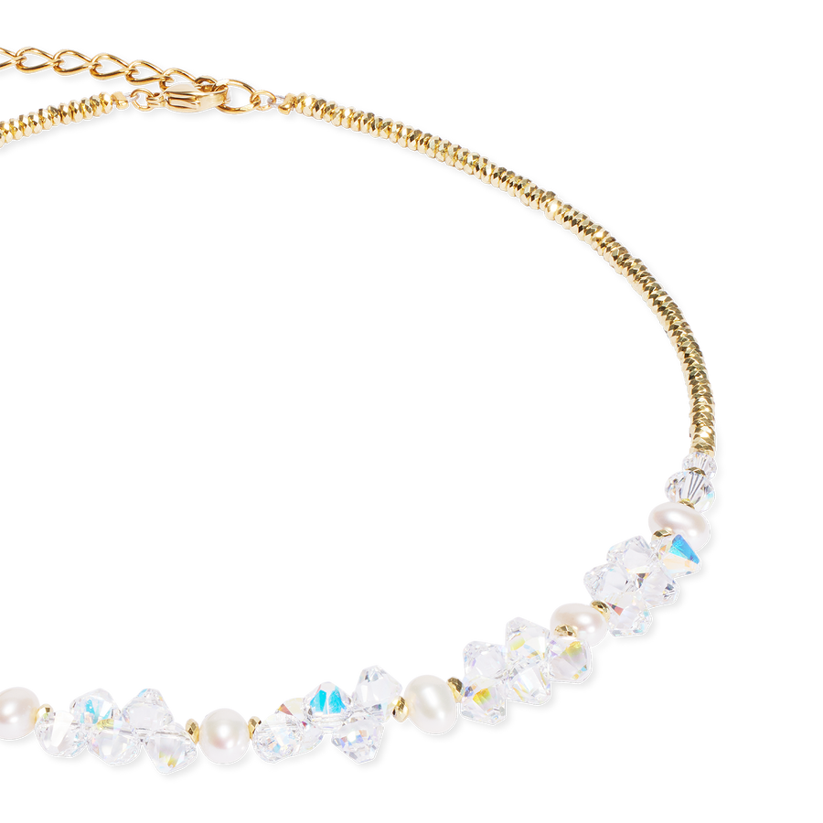 Collier Dancing Crystals & Pearls or