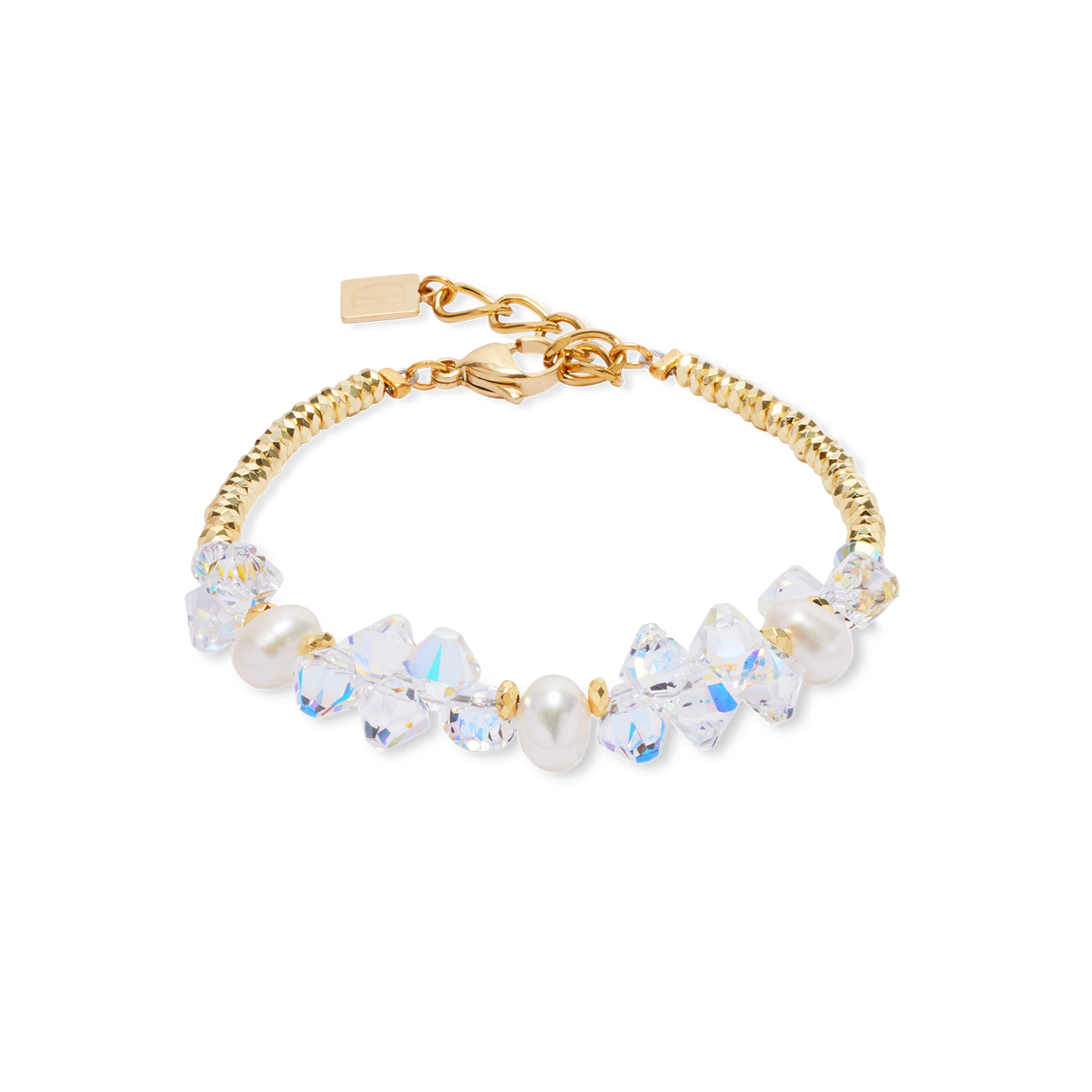 Bracelet Dancing Crystals & Pearls or