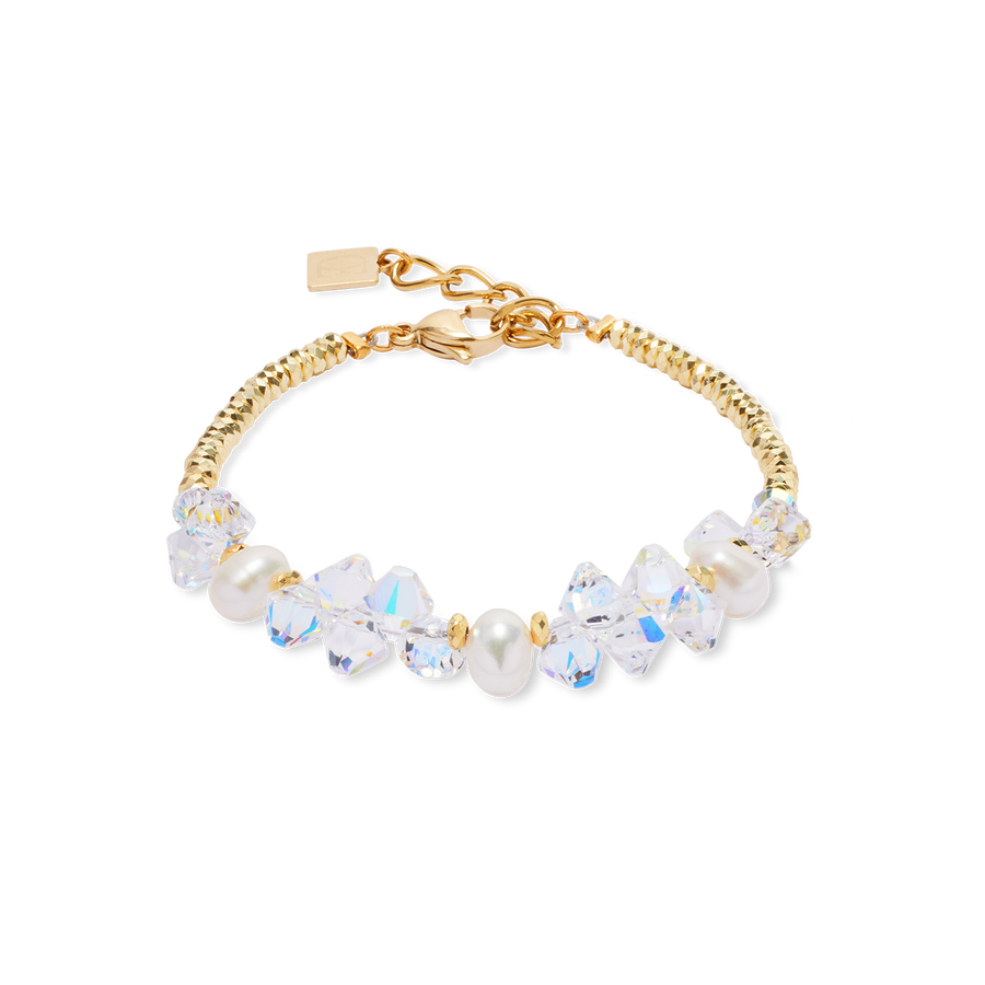 Bracelet Dancing Crystals & Pearls or