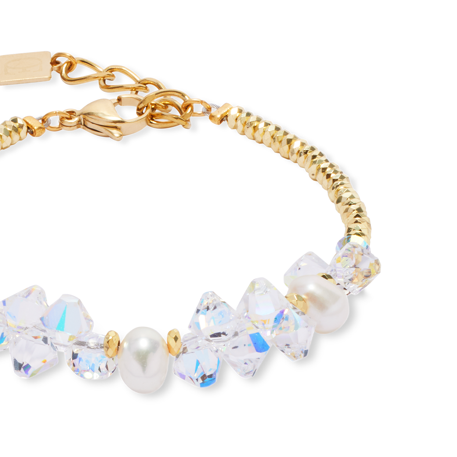 Bracelet Dancing Crystals & Pearls or