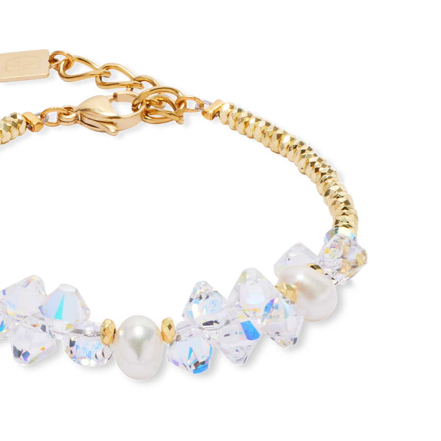 Bracelet Dancing Crystals & Pearls or