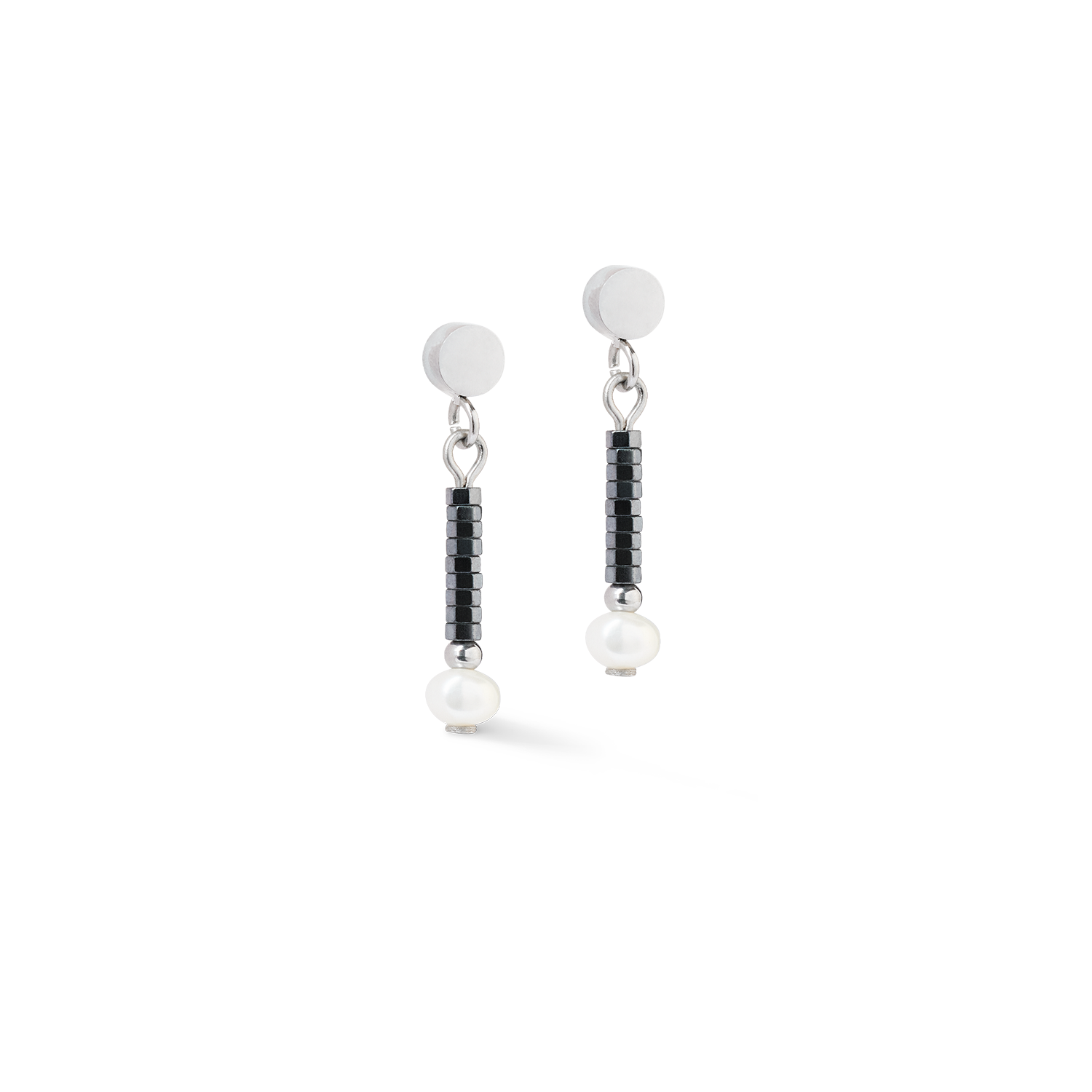 Boucles d'oreilles Edge & Grace anthracite-argent