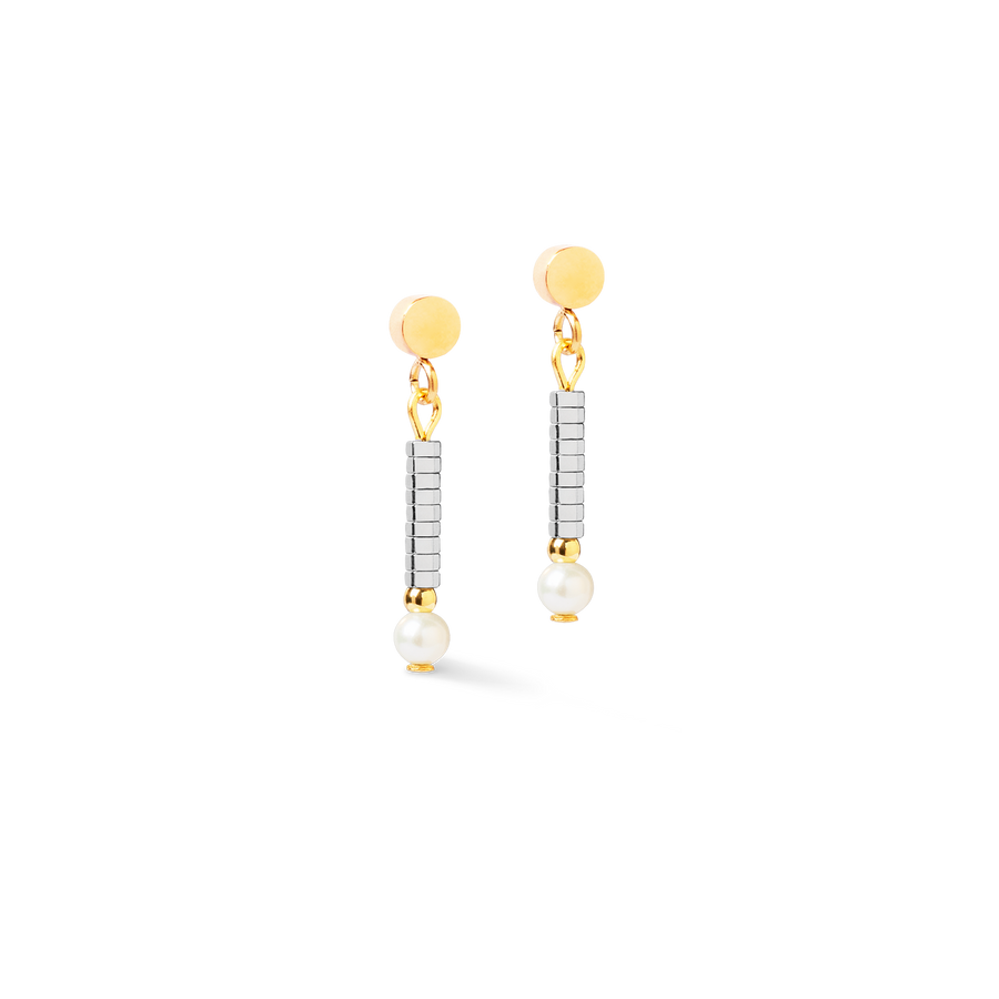 Boucles d'oreilles Edge & Grace argent-or