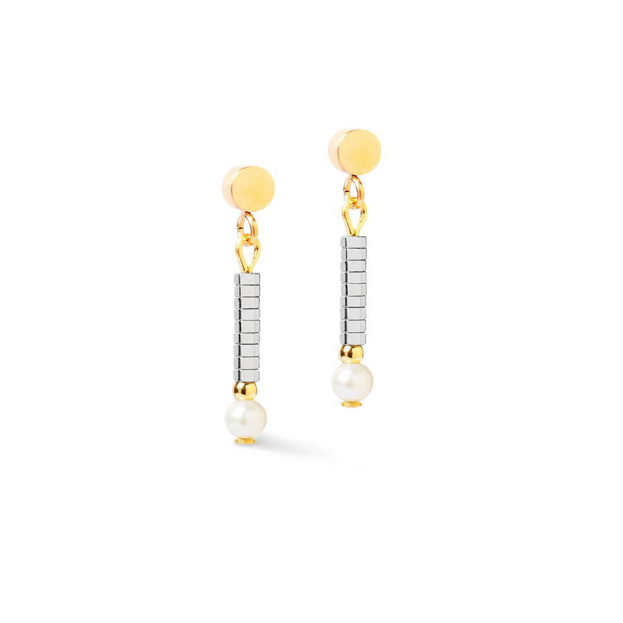 Boucles d'oreilles Edge & Grace argent-or