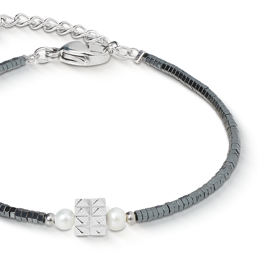 Bracelet Edge & Grace anthracite-argent