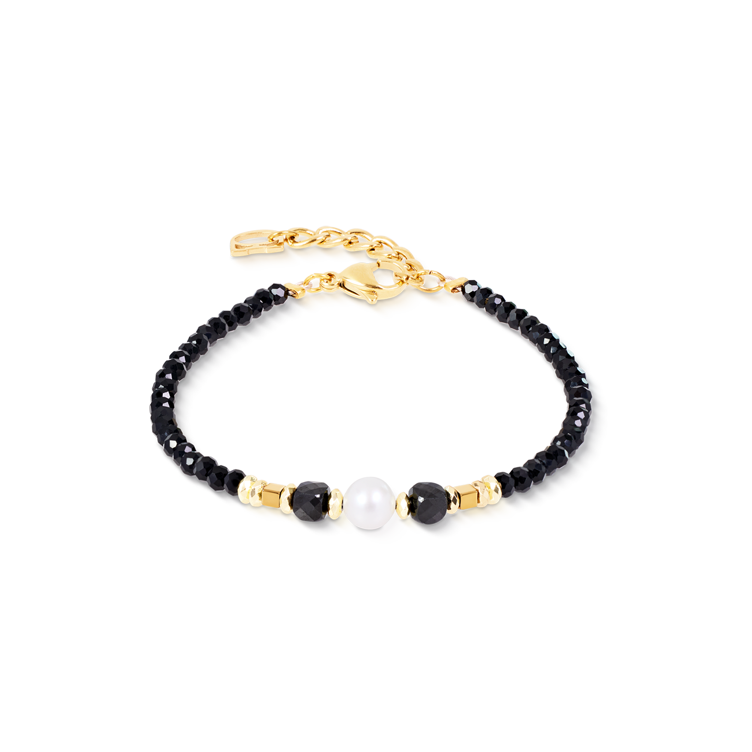 Bracelet Astoria Noir Pearl doré