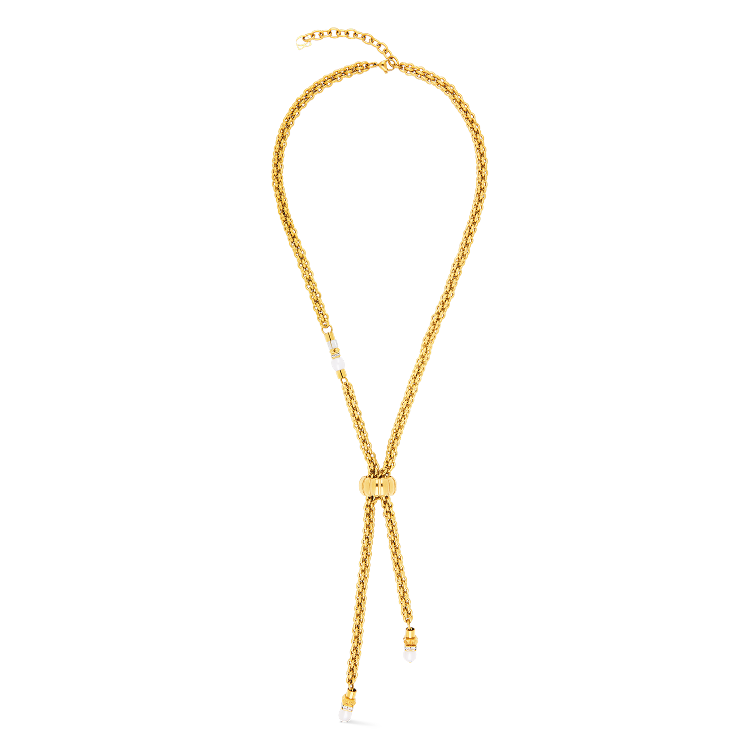 Collier Y Structure doré
