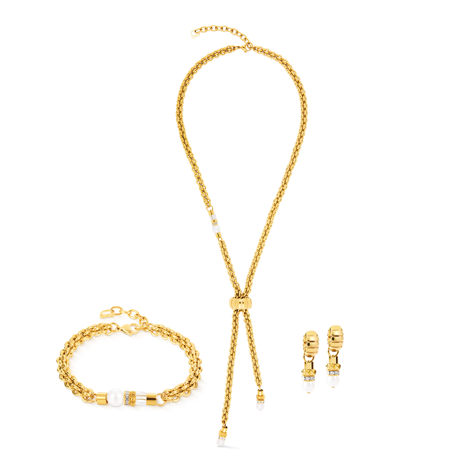 Collier Y Structure doré