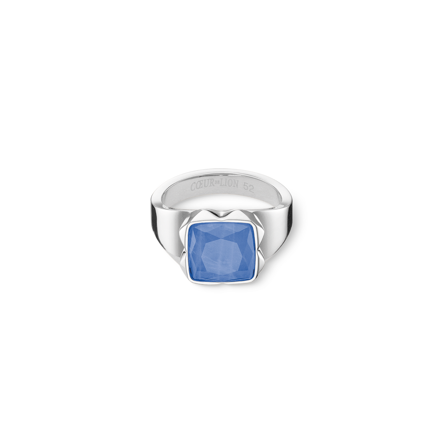 Bague Spikes Square Aventurine argent-bleu