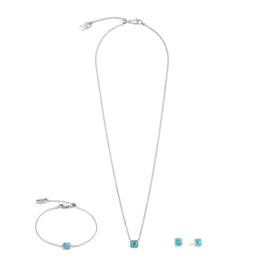 Birthstone Décembre Collier Turquoise Argent