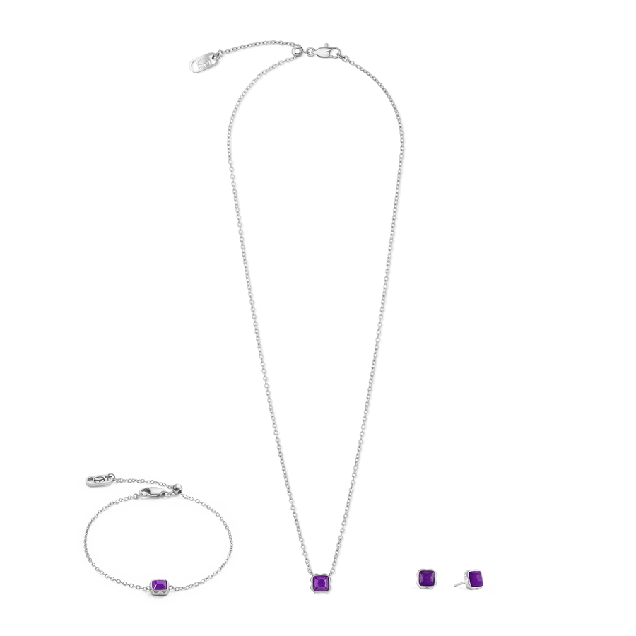 Birthstone Février Collier Sugilite Argent