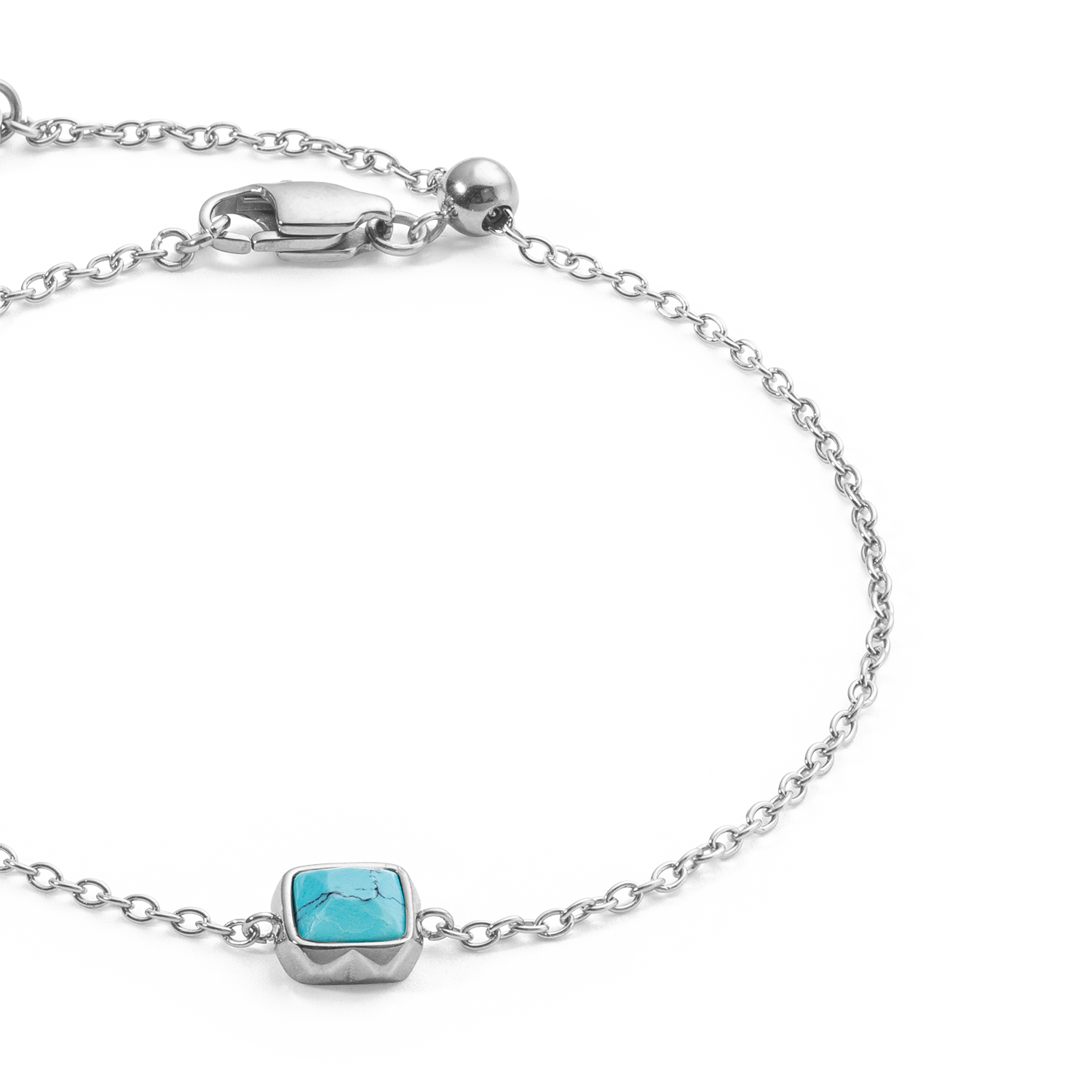 Birthstone Décembre Bracelet Turquoise Argent