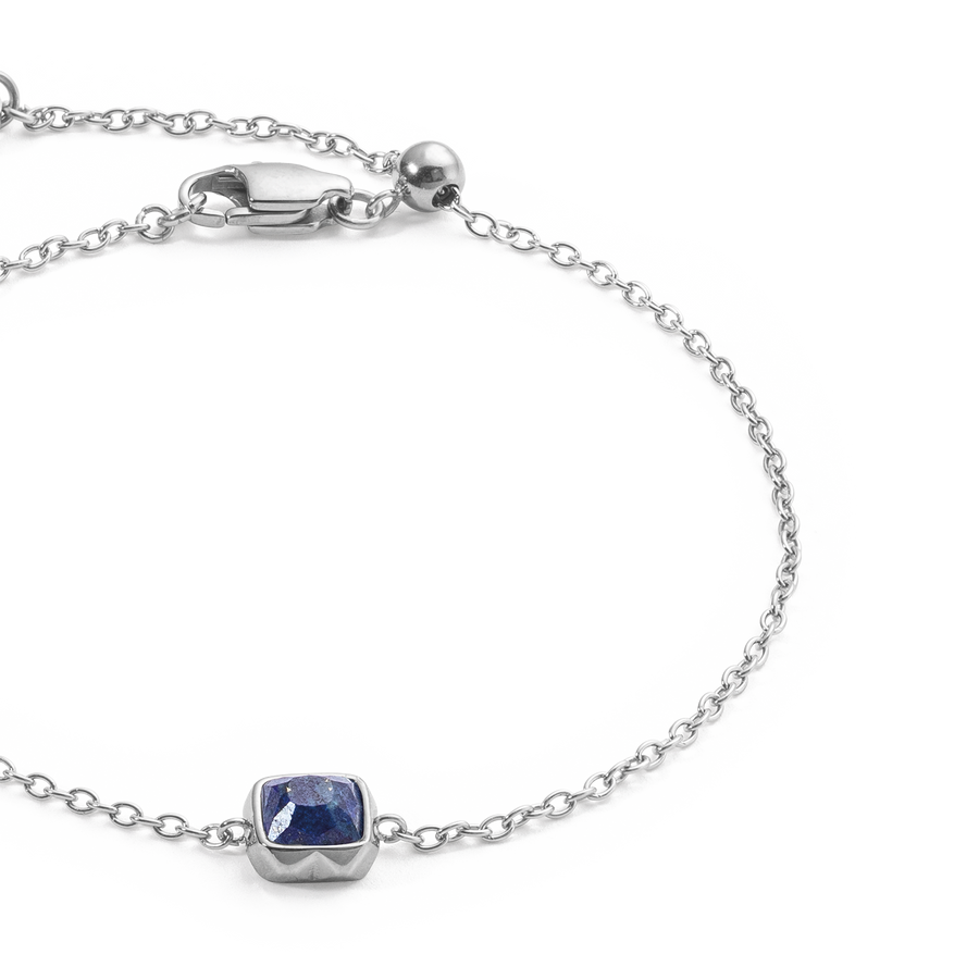 Birthstone Septembre Bracelet Lapis-lazuli Argent