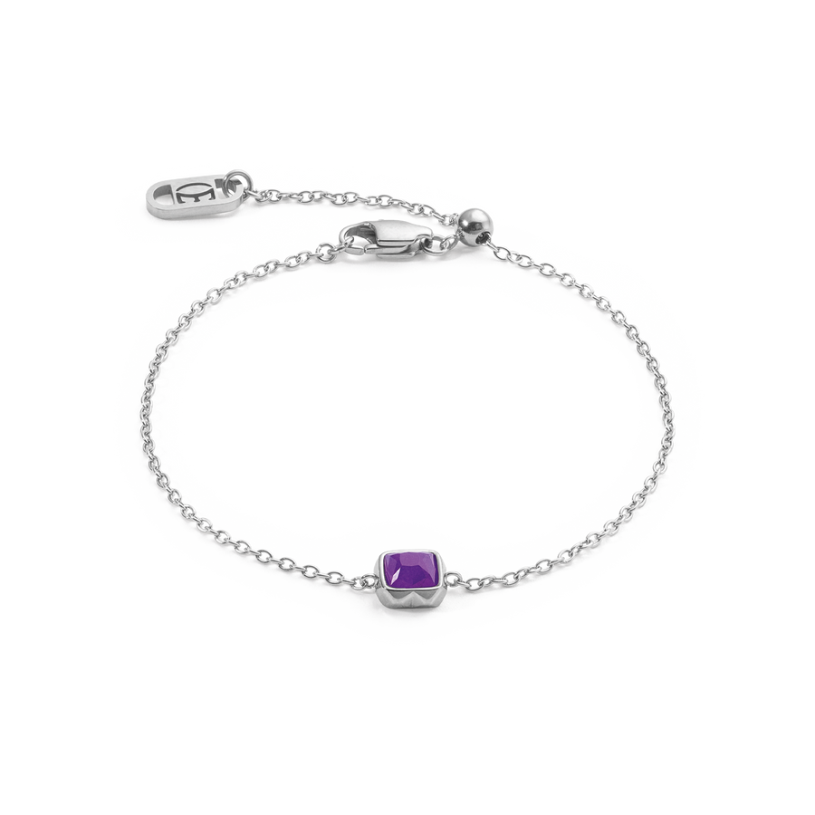 Birthstone Février Bracelet Sugilite Argent