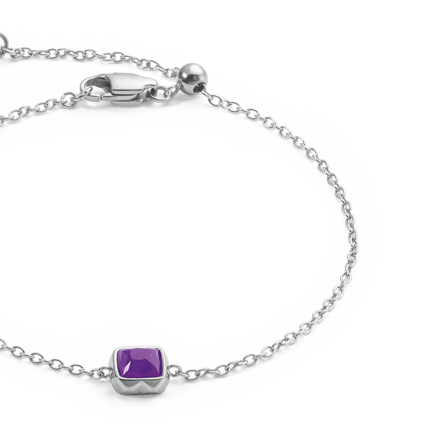 Birthstone Février Bracelet Sugilite Argent