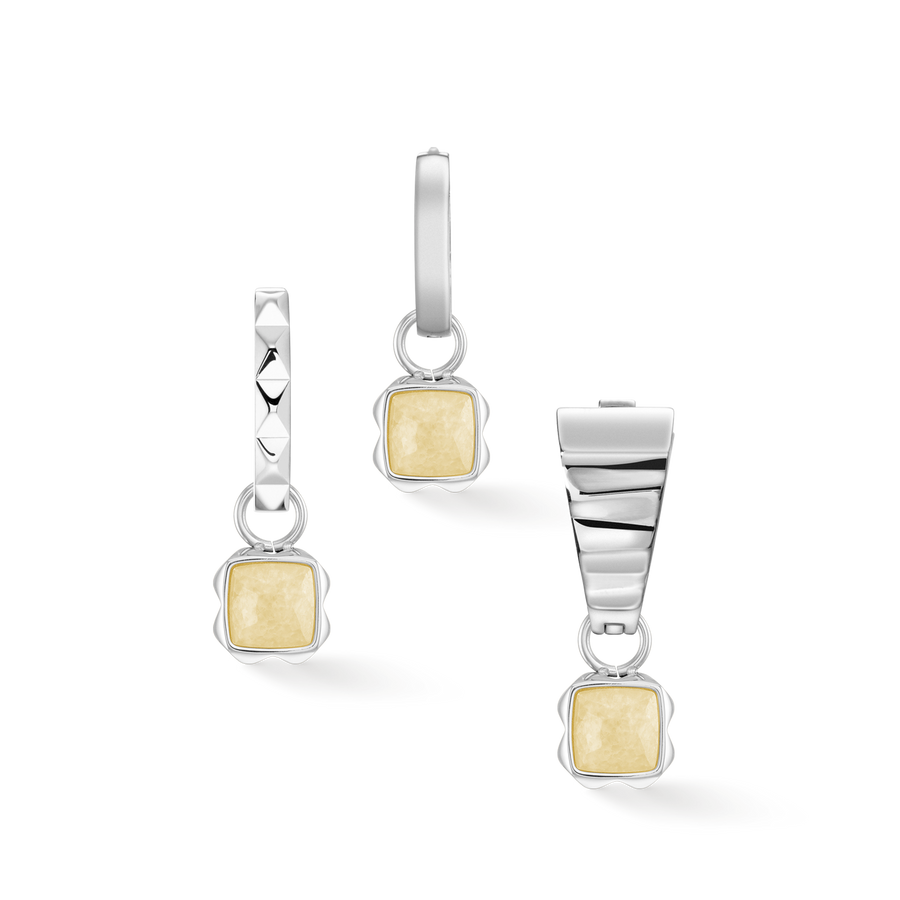 Birthstone Novembre Charm Citrine Argent
