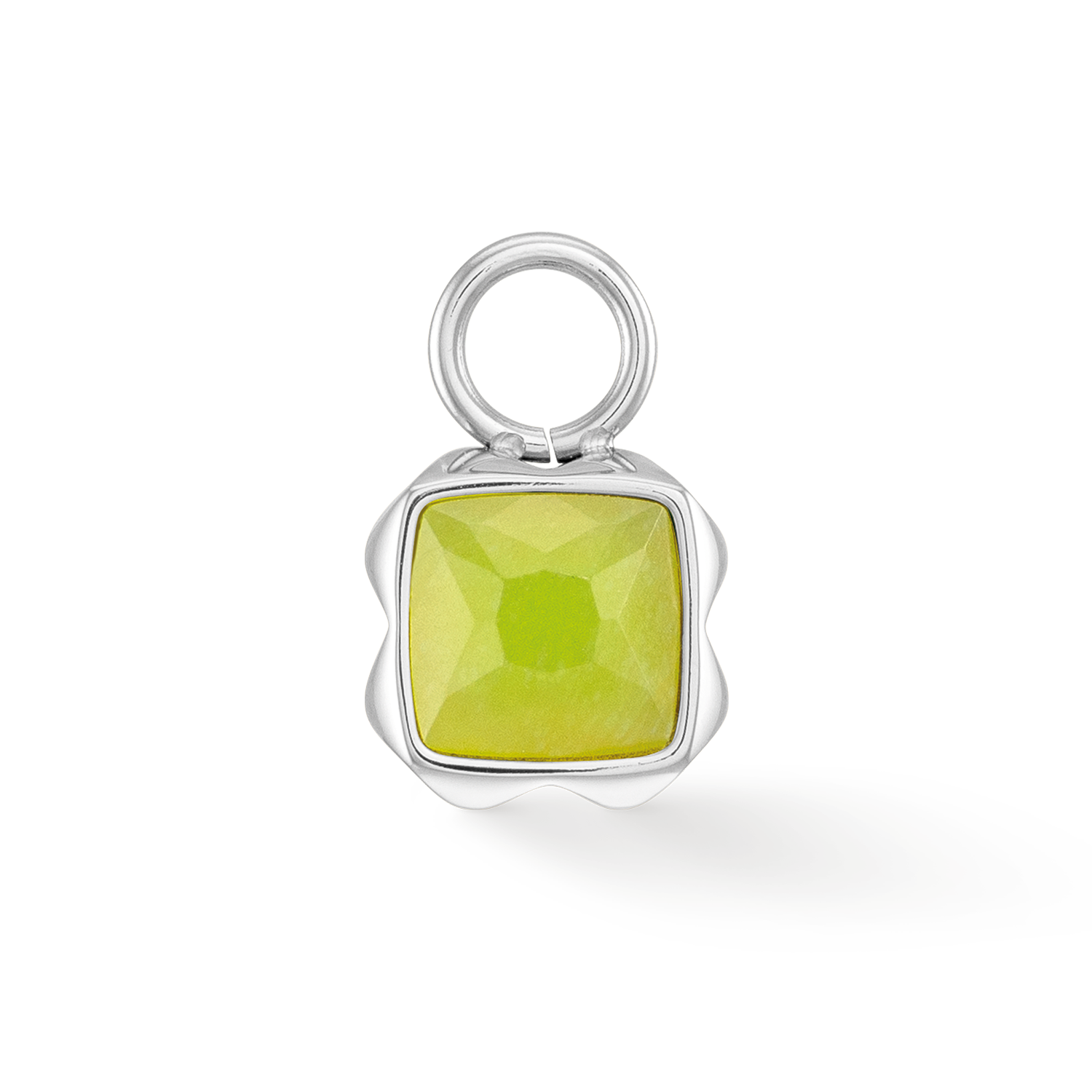 Birthstone Août Charm Jade Vert Argent