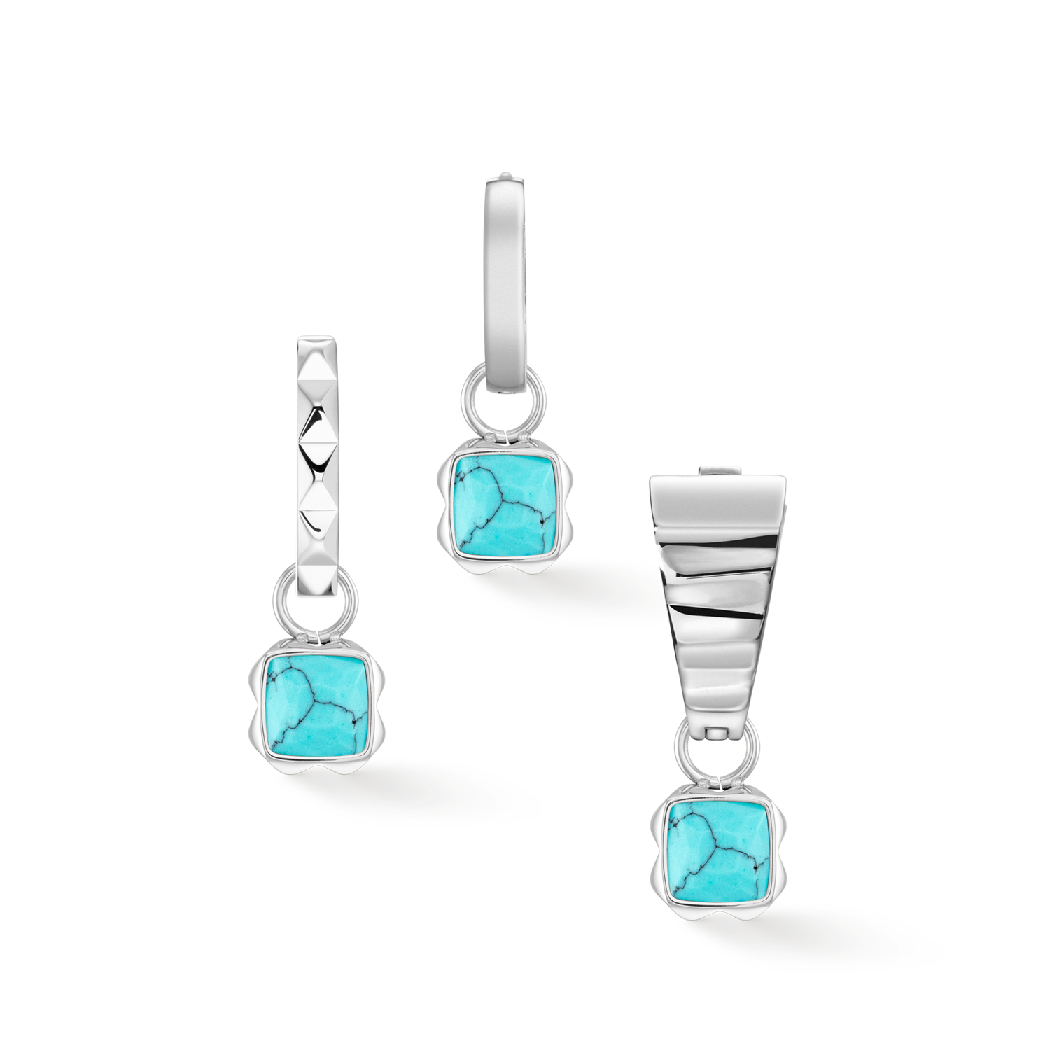 Birthstone Décembre Charm Turquoise Argent