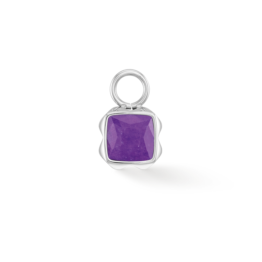 Birthstone Février Charm Sugilith Argent