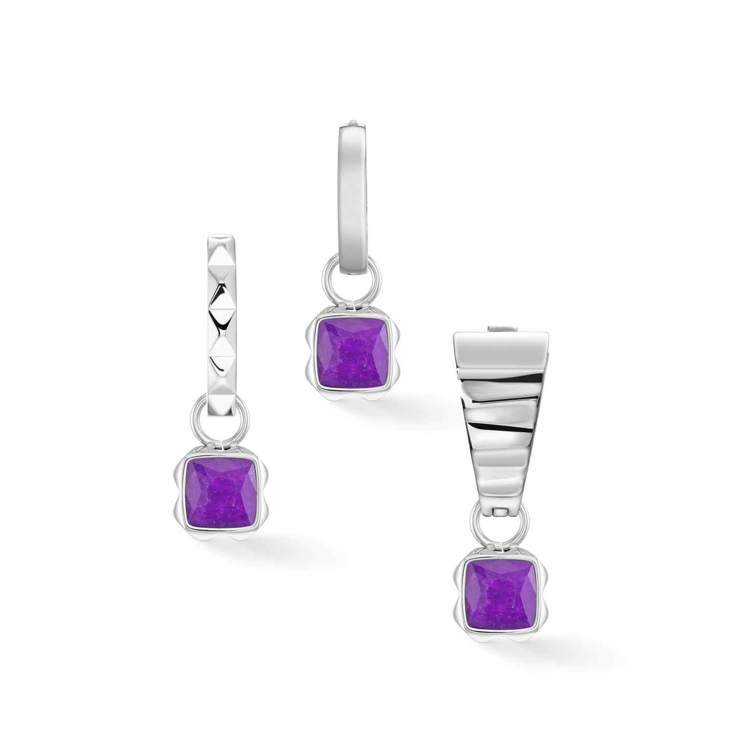 Birthstone Février Charm Sugilith Argent