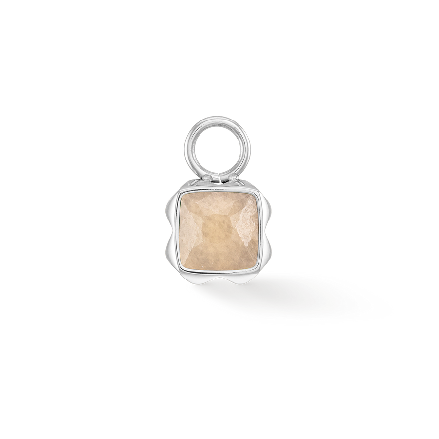 Birthstone Juin Charm Crème Jade Argent