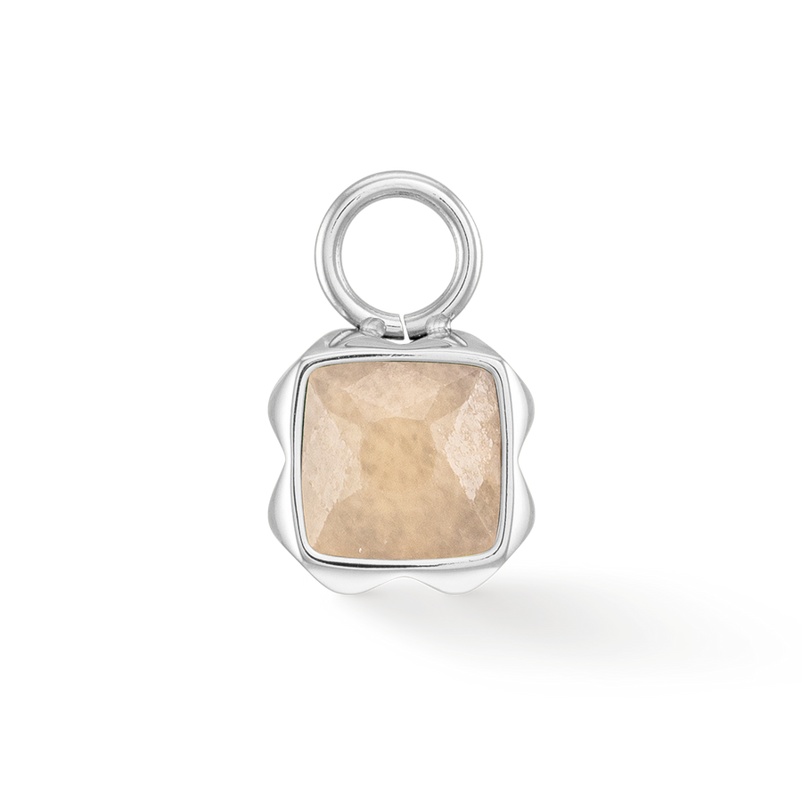 Birthstone Juin Charm Crème Jade Argent