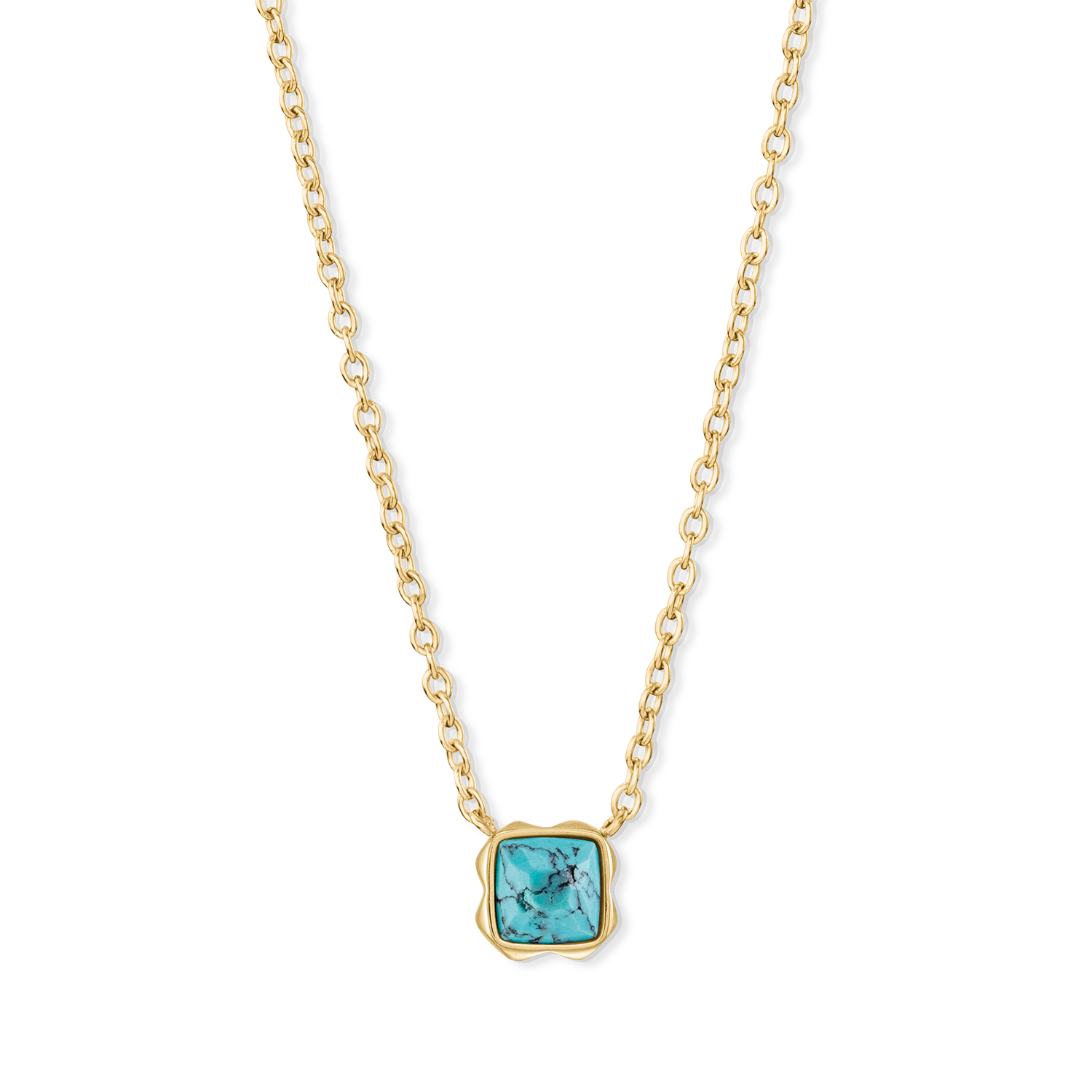 Birthstone Décembre Collier Turquoise Or