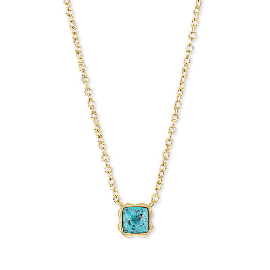 Birthstone Décembre Collier Turquoise Or