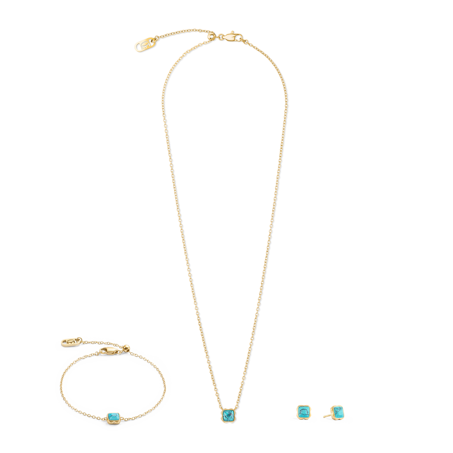 Birthstone Décembre Collier Turquoise Or