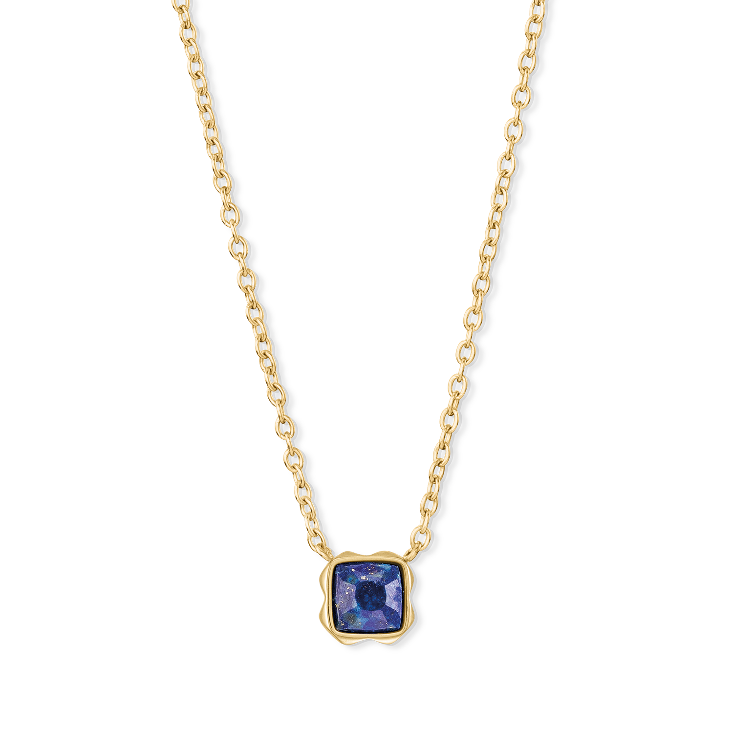 Birthstone Septembre Collier Lapis-lazuli Or