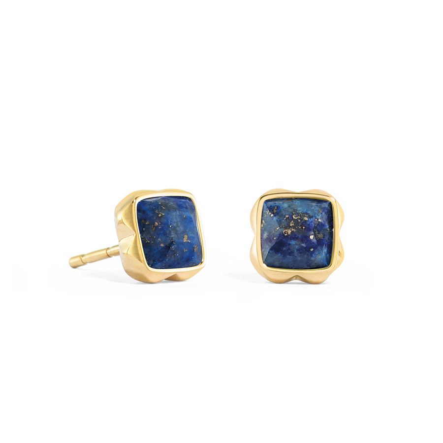 Birthstone Septembre Boucles d'oreille Lapis-lazuli Or