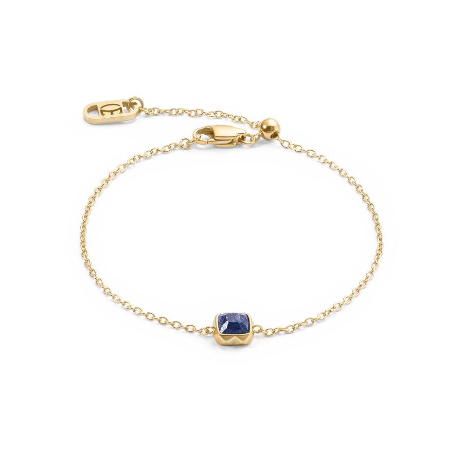 Birthstone Septembre Bracelet Lapis-lazuli Or
