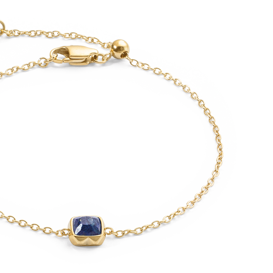 Birthstone Septembre Bracelet Lapis-lazuli Or