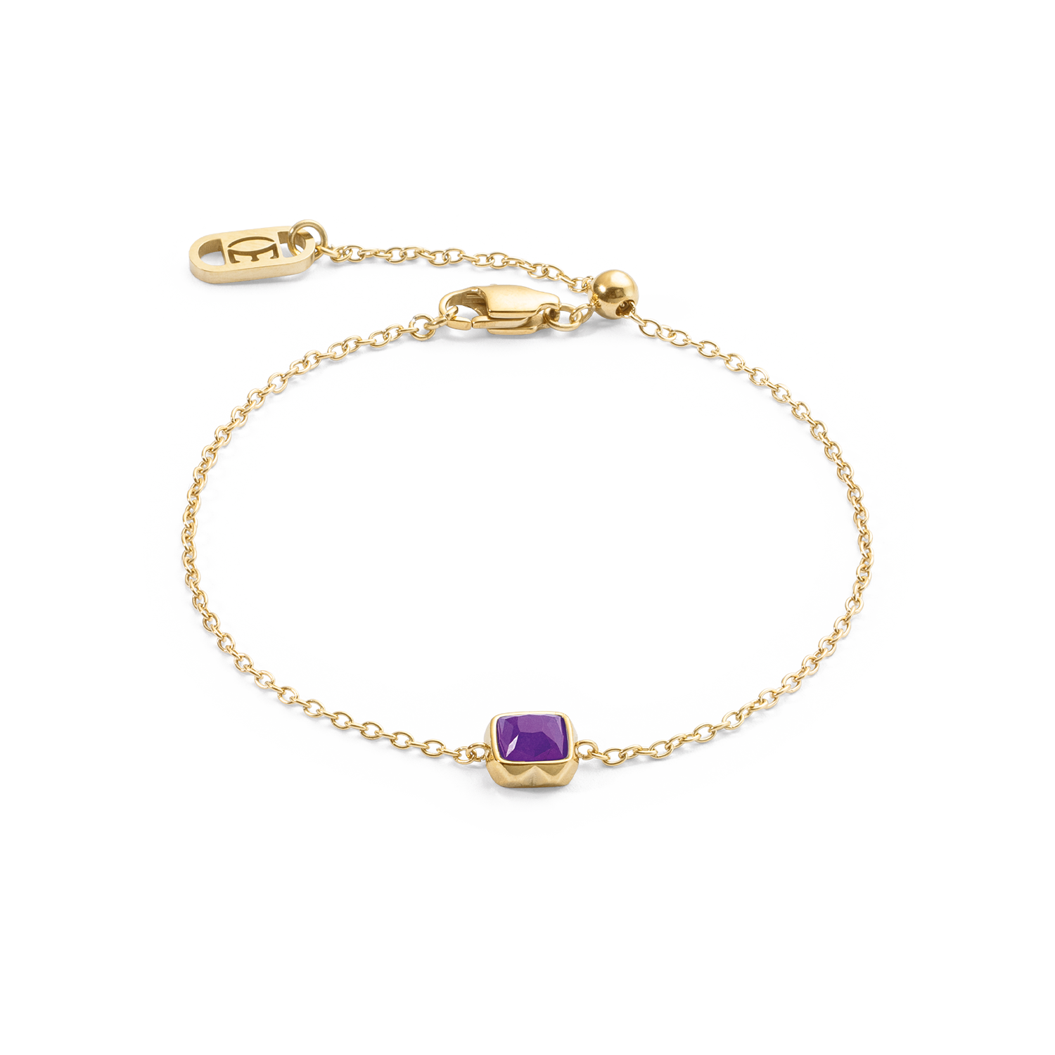 Birthstone Février Bracelet Sugilite Or