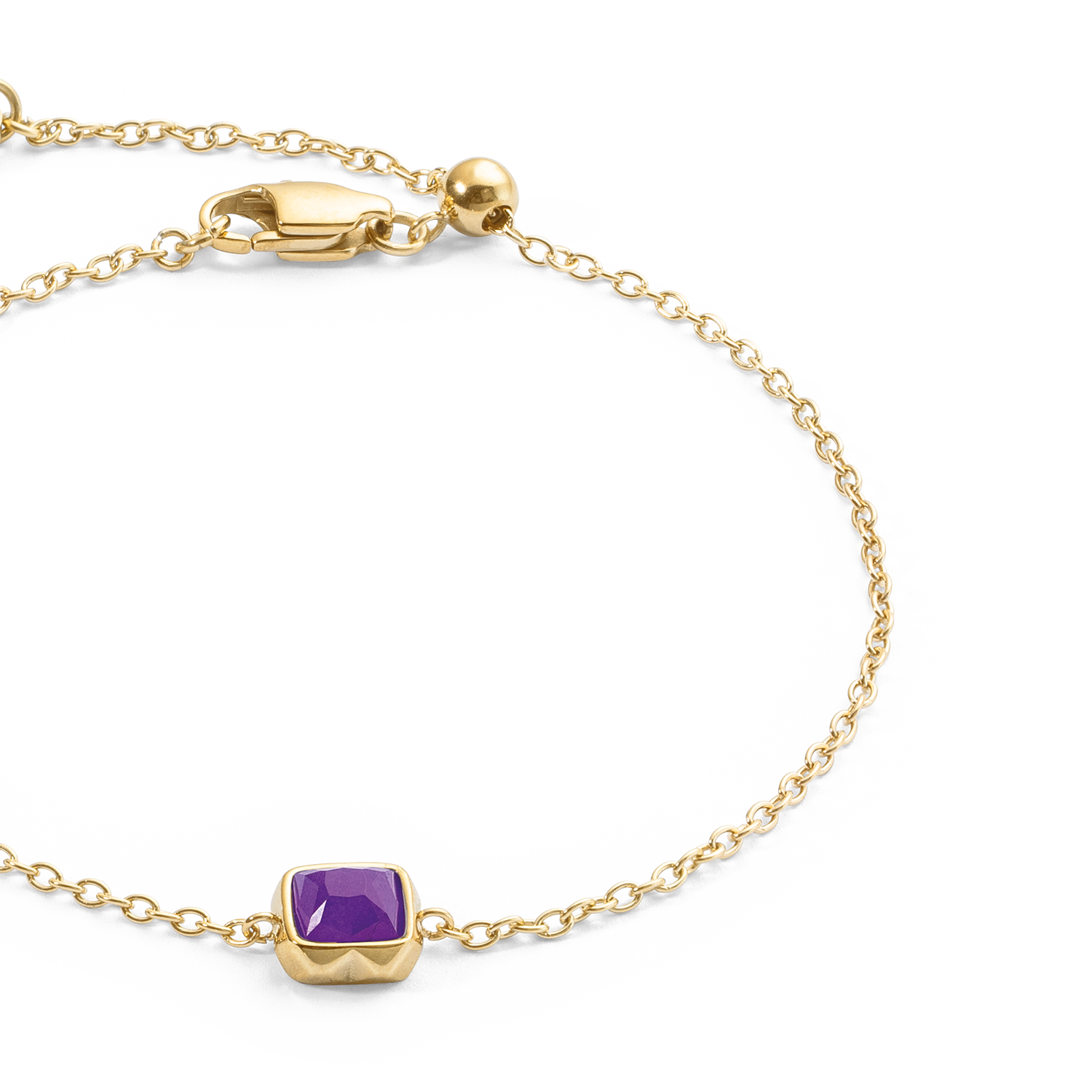 Birthstone Février Bracelet Sugilite Or