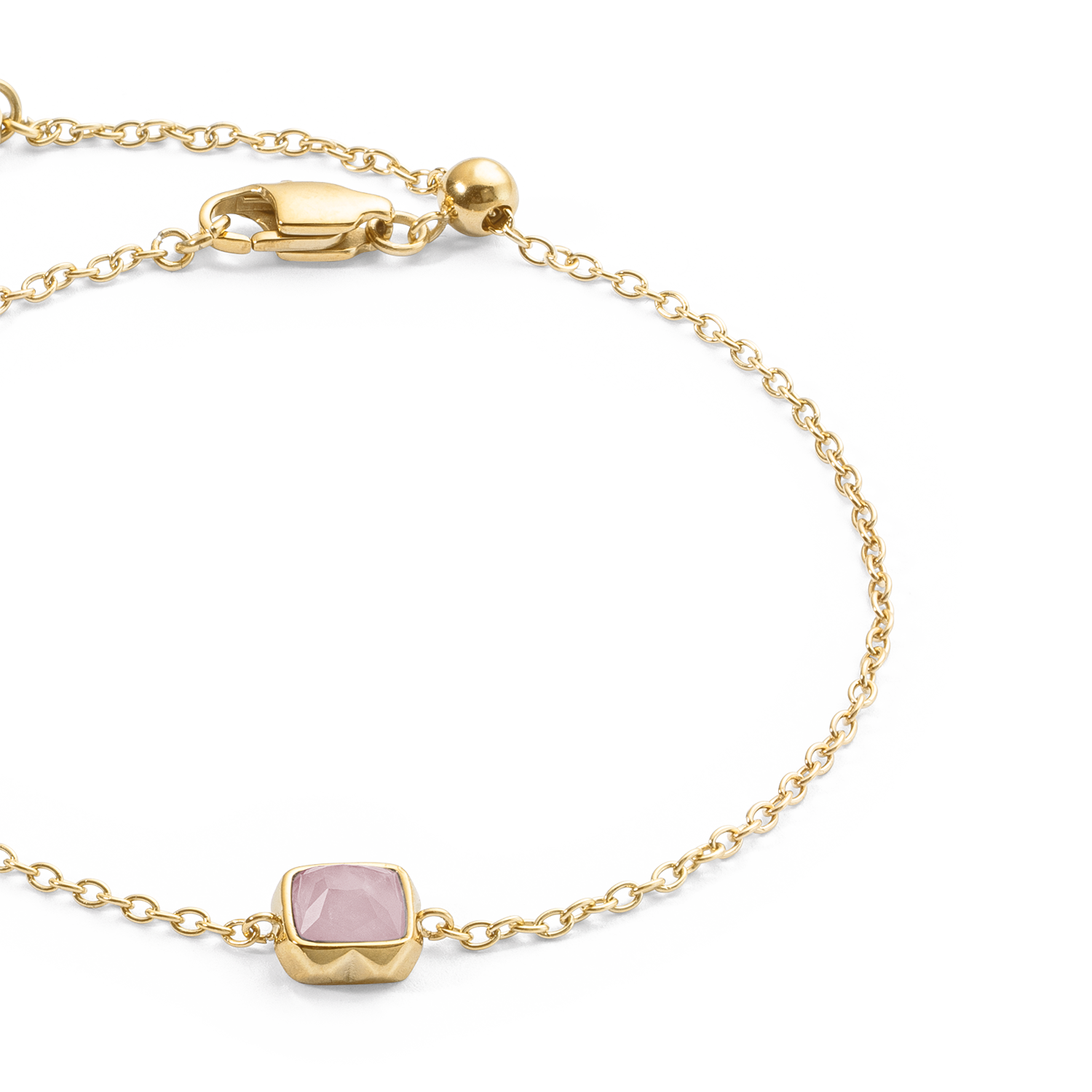 Birthstone Octobre Bracelet Quartz Rose Or