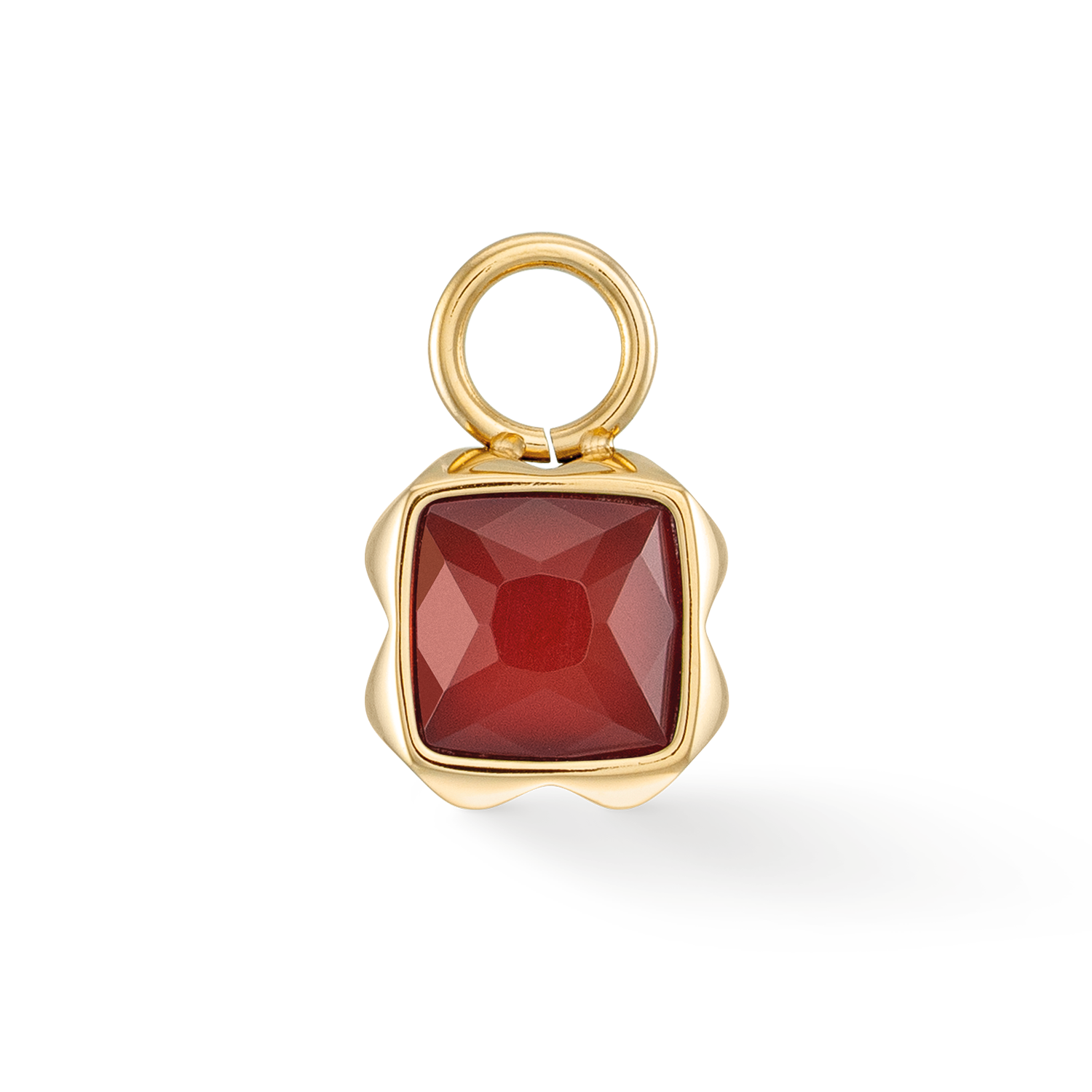 Birthstone Janvier Charm Agate Rouge Or
