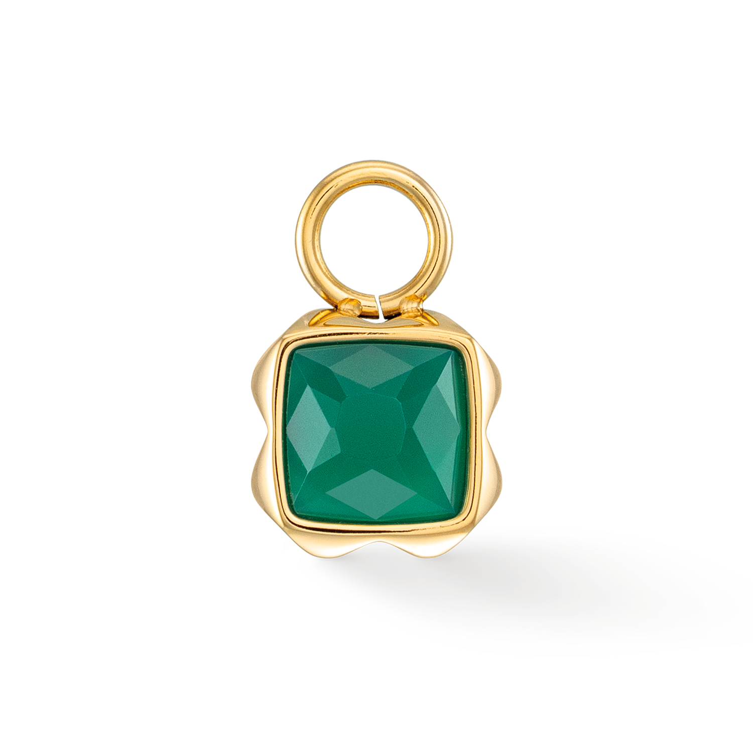 Birthstone Mai Charm Agate Verte Or