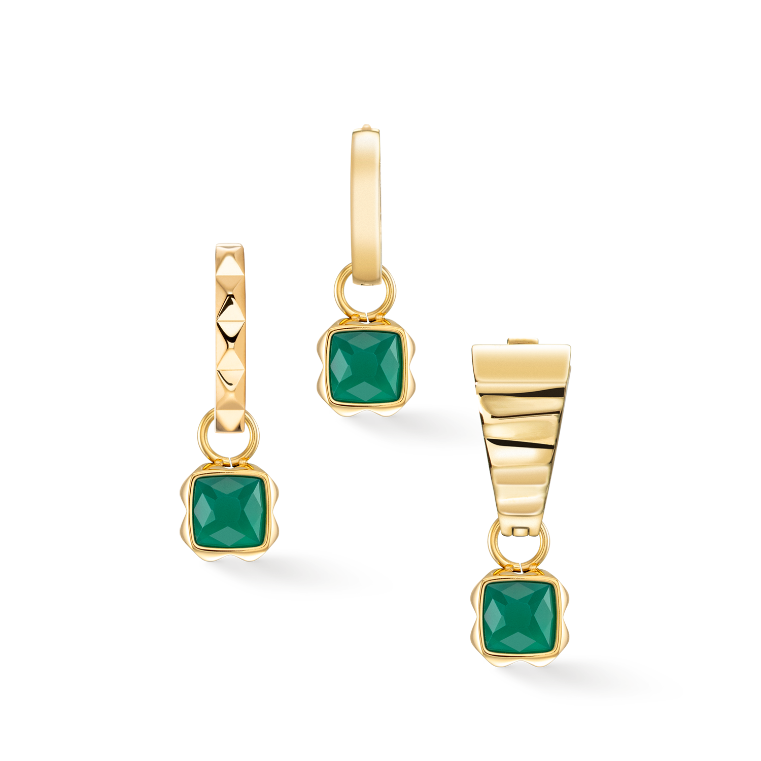 Birthstone Mai Charm Agate Verte Or