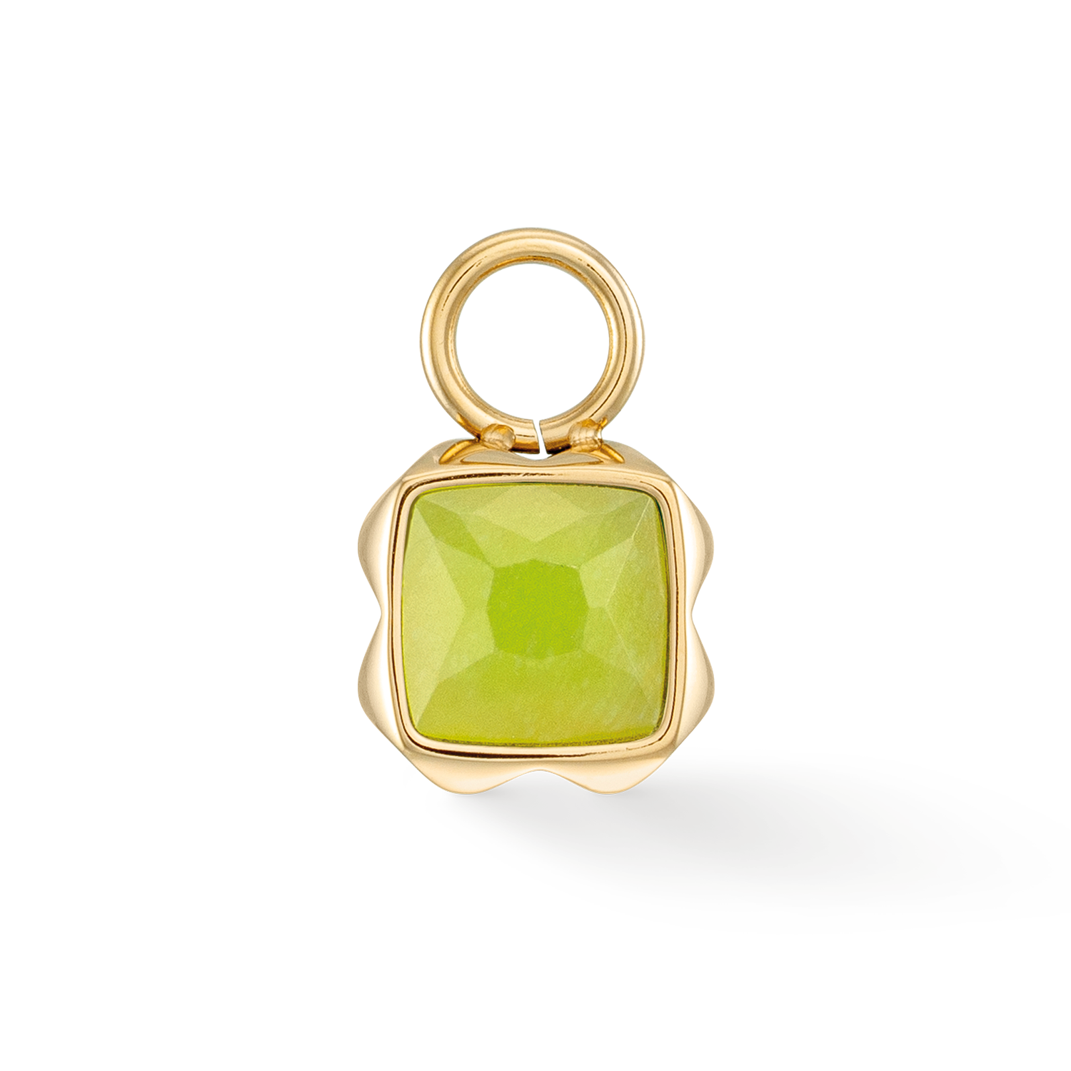 Birthstone Août Charm Jade Vert Or